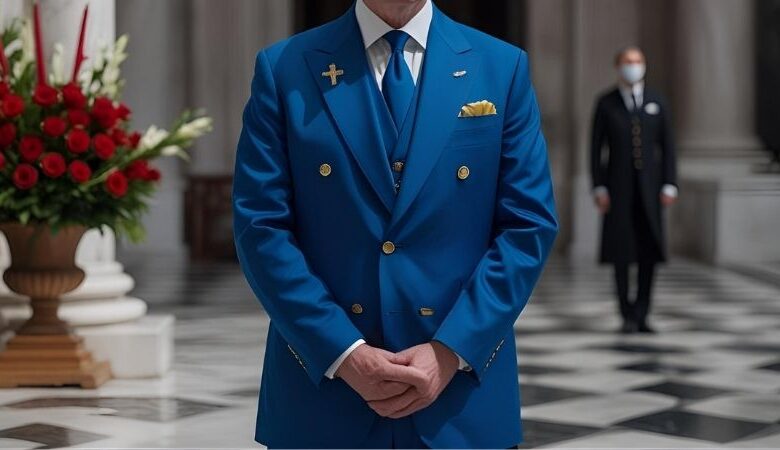 trump blue suit funeral: Defiance or Design?